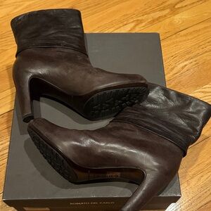 Roberto Del Carlo Dark Brown Heeled Boots
